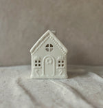 White Gingerbread House Tea Light Holder