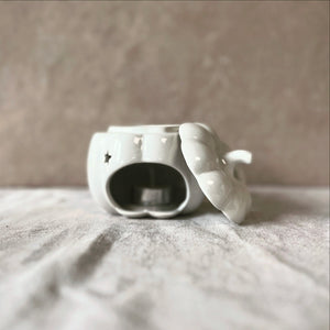White Ceramic Pumpkin Oil Burner