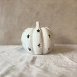 White Ceramic Pumpkin Tea Light Holder