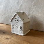White Gingerbread House Tea Light Holder