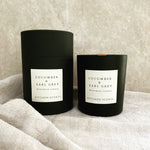 cucumber and earl grey scented soy wax wood wick candle